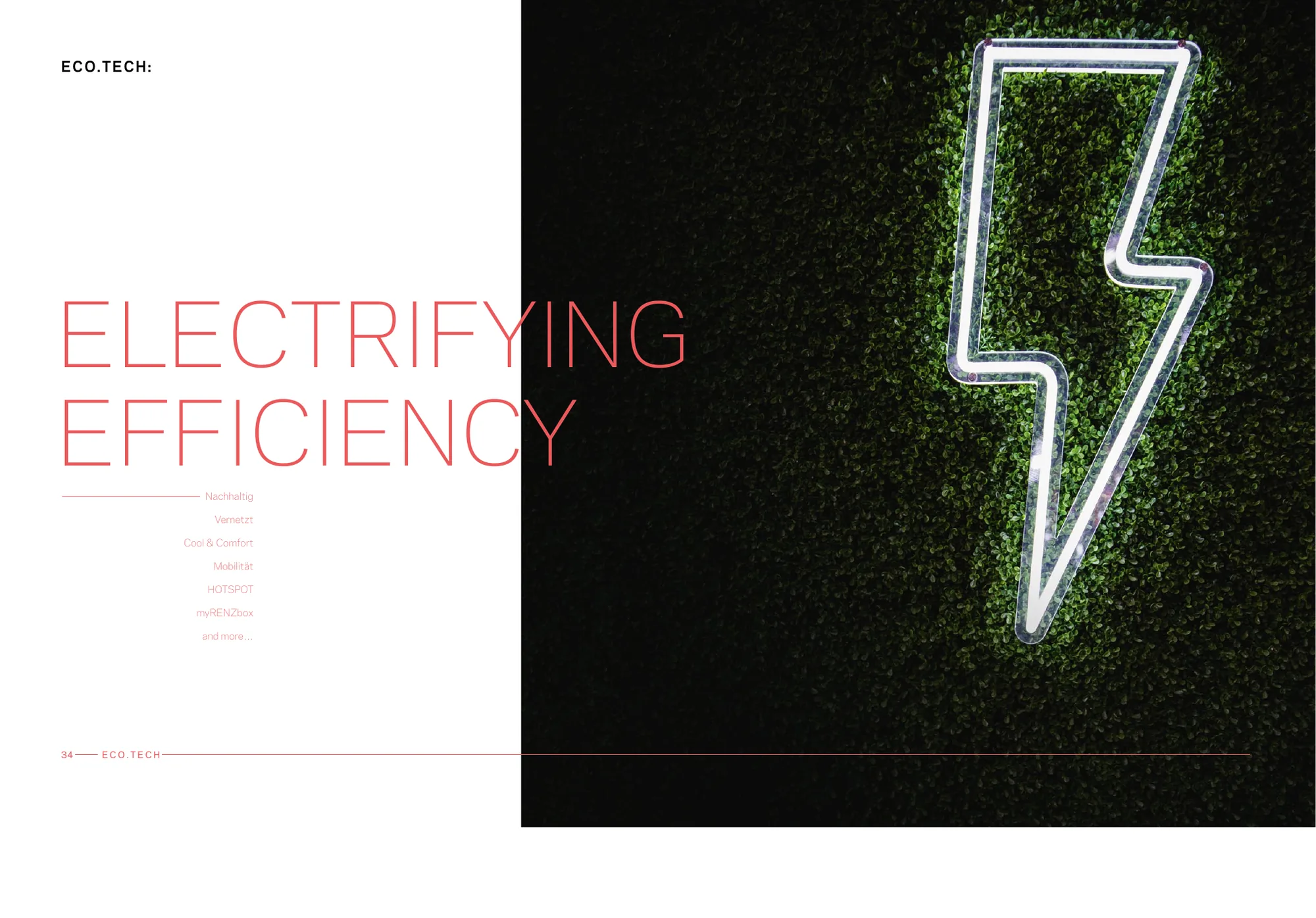 Broschürenseite Electrifying Efficiency