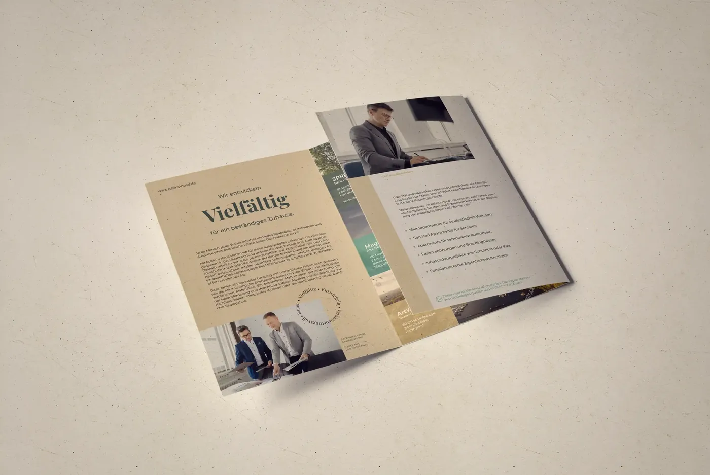 Flyer, Innenseiten