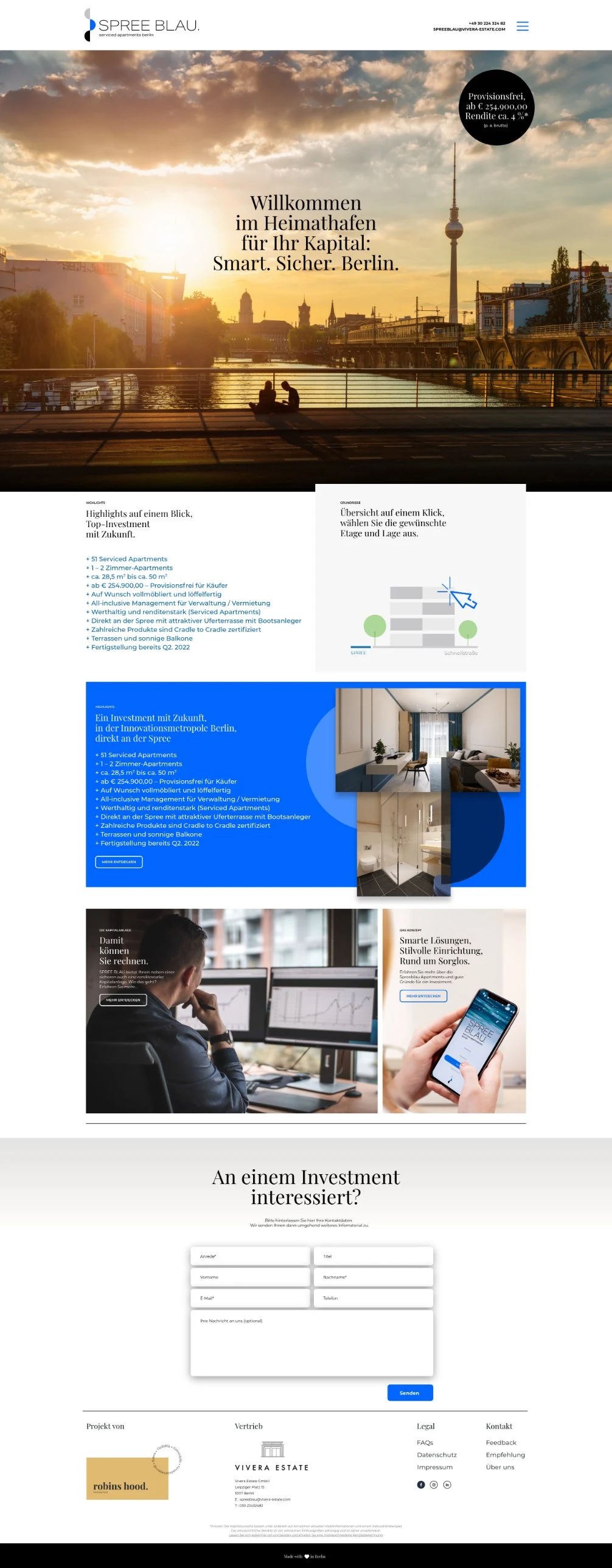 Spreeblau Website, Seite 2