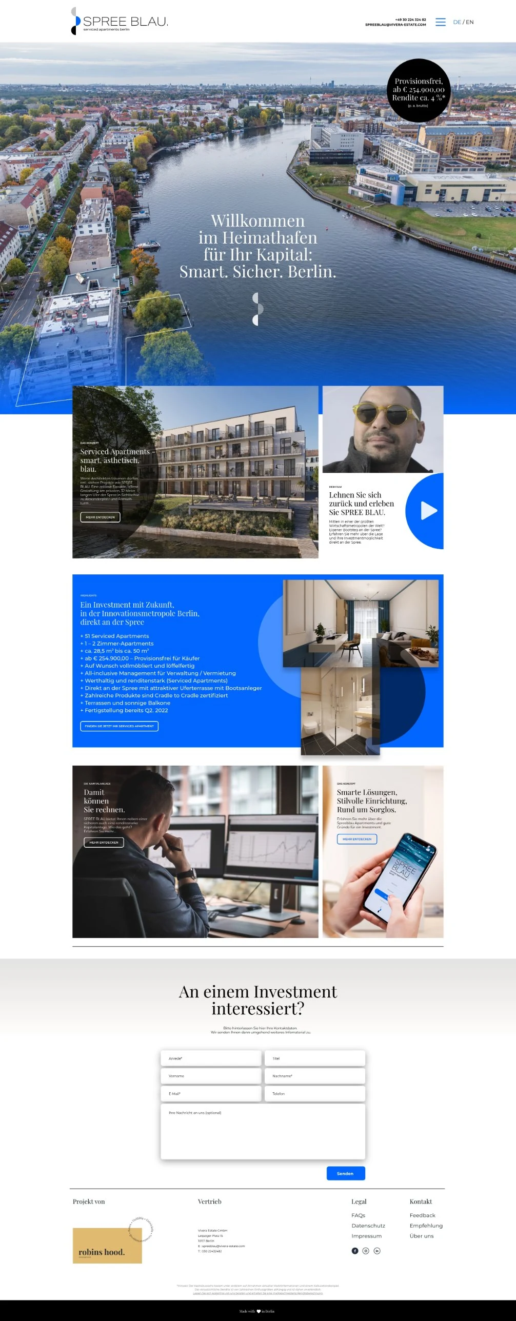 Spreeblau Website, Seite 4